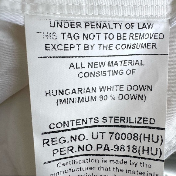 Downtown Twin Luxurious Hungarian White Goose Down Comforter Year Round - Picture 7 of 7